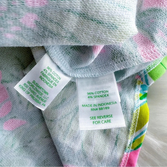 Lilly Pulitzer Dahlia Mini Dress Coconut Jungle V-neck Fit And Flare Green Pink - Picture 7 of 11